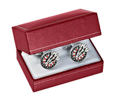 ALPINE Plastic Burgundy Cufflink Box 3600.CF